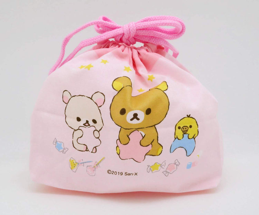 OSK Lunch Box Drawstring Lunch Bag Rilakkuma 27x16cm Made in Japan KB-1 NEW_2
