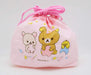OSK Lunch Box Drawstring Lunch Bag Rilakkuma 27x16cm Made in Japan KB-1 NEW_2