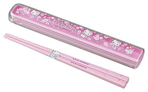 Hello Kitty Chopsticks & Case Set Sakura No.3 OSK NEW from Japan_1