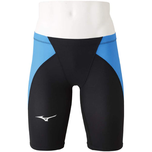 MIZUNO N2MB0411 Boy's Swimsuit MX ALPHA Half Spats Size 120 Black/Sky Blue Nylon_1