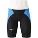 MIZUNO N2MB0411 Boy's Swimsuit MX ALPHA Half Spats Size 120 Black/Sky Blue Nylon_1