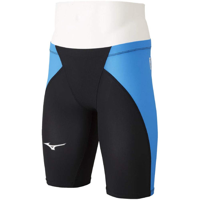 MIZUNO N2MB0411 Boy's Swimsuit MX ALPHA Half Spats Size 120 Black/Sky Blue Nylon_3