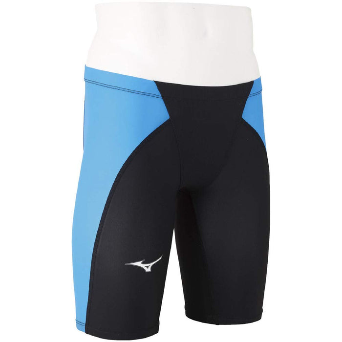 MIZUNO N2MB0411 Boy's Swimsuit MX ALPHA Half Spats Size 120 Black/Sky Blue Nylon_4