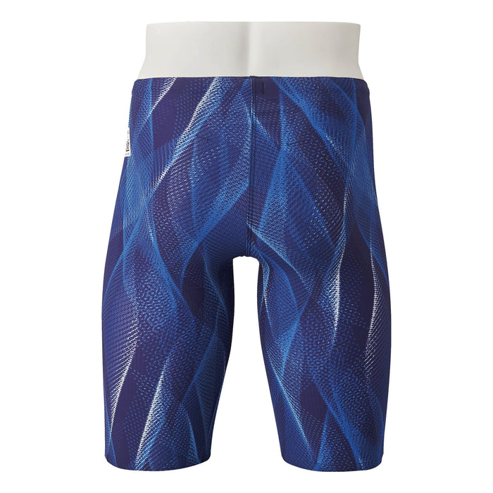 Mizuno N2MB0002 Men's Competition Swimsuit Half Spats Aurora Blue Size 140 NEW_2