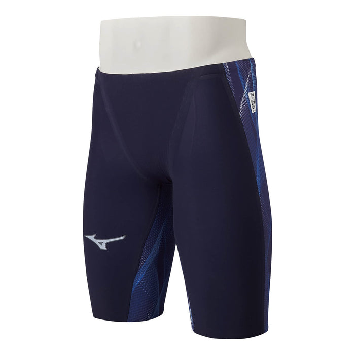 Mizuno N2MB0002 Men's Competition Swimsuit Half Spats Aurora Blue Size 140 NEW_4