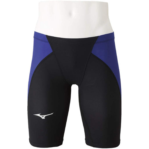 MIZUNO N2MB0411 Boy's Swimsuit MX ALPHA Half Spats Size 120 Black/Blue Nylon NEW_1