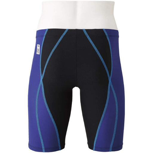 MIZUNO N2MB0411 Boy's Swimsuit MX ALPHA Half Spats Size 120 Black/Blue Nylon NEW_2