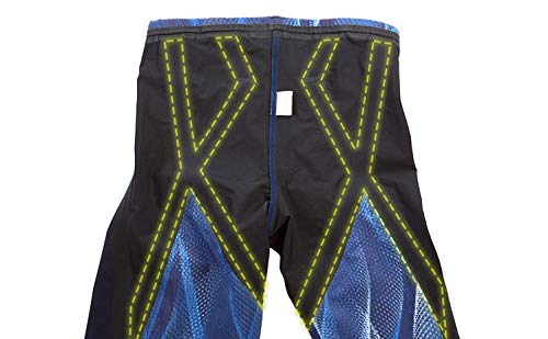 Mizuno N2MB0001 Men's Competition Swimsuit Half Spats Aurora Blue Size 130 NEW_6