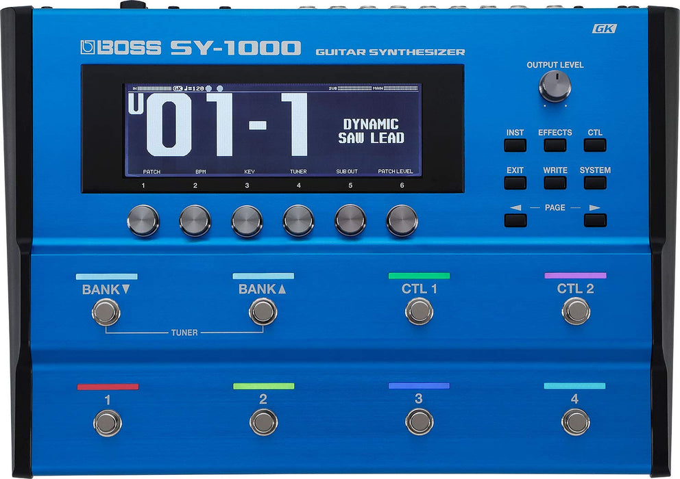 BOSS SY-1000 Guitar Synthesizer Blue 9V Rich synth sounds and modeled guitars_3