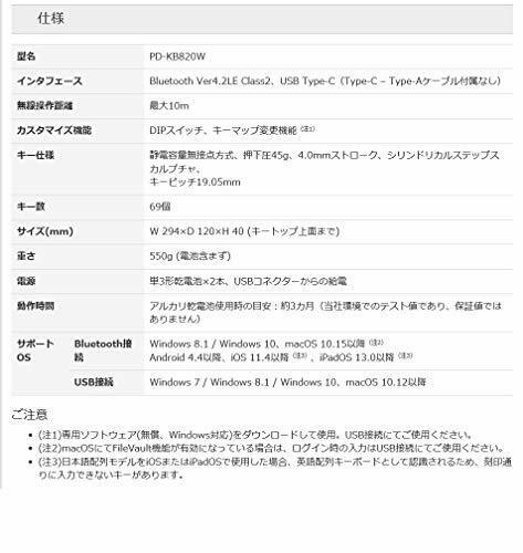 PFU HHKB Professional HYBRID Japanese Keyboard Layout White PD-KB820W NEW_7