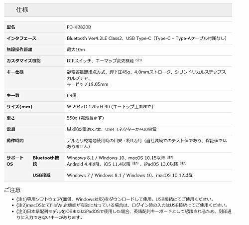 PFU HHKB Professional HYBRID Japanese Keyboard Layout Black PD-KB820B NEW_5