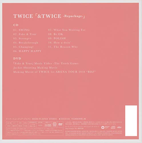 TWICE &TWICE Repackage First Limited Edition CD DVD Booklet Card WPZL-31720 NEW_2
