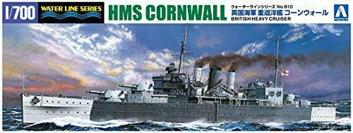 Aoshima 1/700 BRITISH HEAVY CRUISER HMS CORNWALL Kit NEW from Japan_4