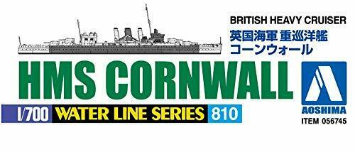 Aoshima 1/700 BRITISH HEAVY CRUISER HMS CORNWALL Kit NEW from Japan_5