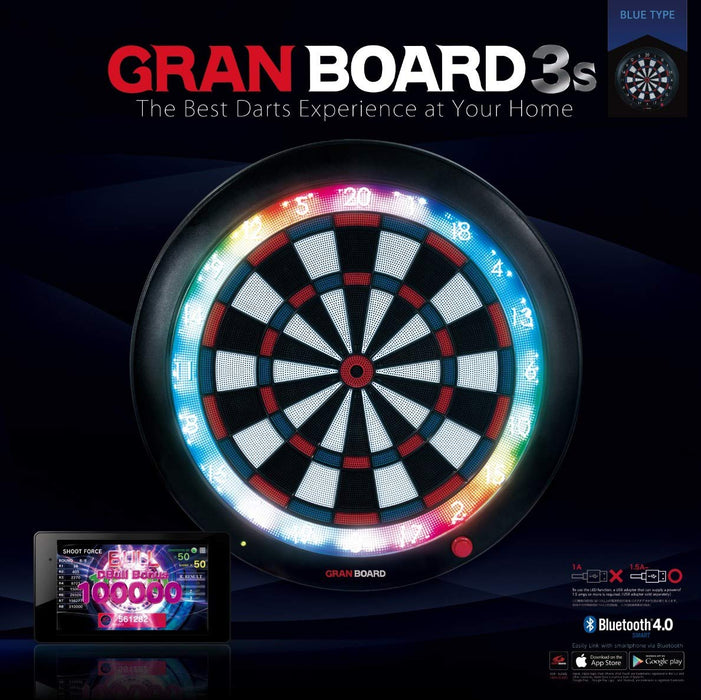 GRAN DARTS Gran Board 3s LED Blue Electric Dart Board Bluetooth 4.0 551000071000_1
