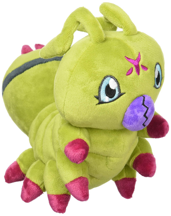 Sanei Boeki Digimon Adventure Wormmon S Plush Doll DG11 W11xD21xH15cm Green NEW_1
