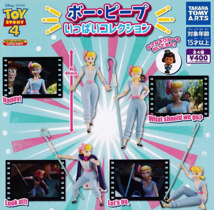 TAKARATOMY A.R.T.S Toy Story 4 Bo-Peep Set of 4 Full Complete Gashapon toys NEW_1