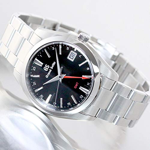 Grand Seiko SBGN013 Heritage Collection GMT Black Dial Stainless Men Watch NEW_4