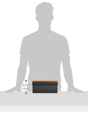 Yamazaki Sewing Box Black  W27XD14XH13.5cm Tower Movable Tray with Handle 5061_3