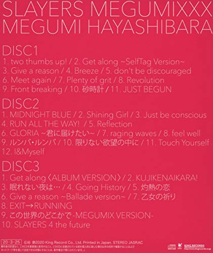 SLAYERS -MEGUMIXXX LAYERS 30TH ANNIVERSARY ALBUM- JAPAN 3 CD Megumi Hayashibara_2
