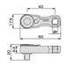 TONE 1/4" STUBBY RATCHET HANDLE (LENGTH 60mm) RH2HSS2 Workshop Equipment NEW_5