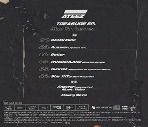 ATEEZ TREASURE EP. Map To Answer Type A CD DVD COZP-1627/8 K-Pop NEW from Japan_2