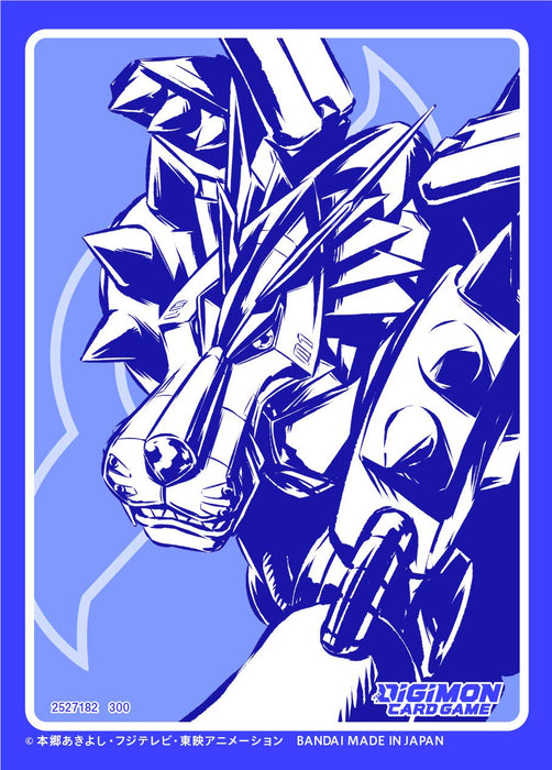 Bandai Digimon Card Game Official Card sleeve metal Garurumon glitter blue NEW_1