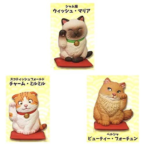 KAIYODO Capsule Q Museum Kunio Sato Luckey Cat Set of 3 Gashapon [Not Complete]_1