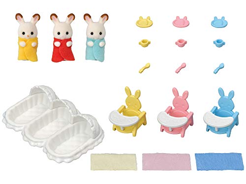 Sylvanian Family Doll Furniture Set Chocolat Rabbit triplets Care Set Se-204 NEW_3