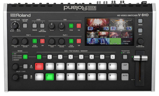 Roland V-8HD HD Video Switcher 8-Channel Pro 8 HDMI inputs, 3 outputs, 4 buses_2