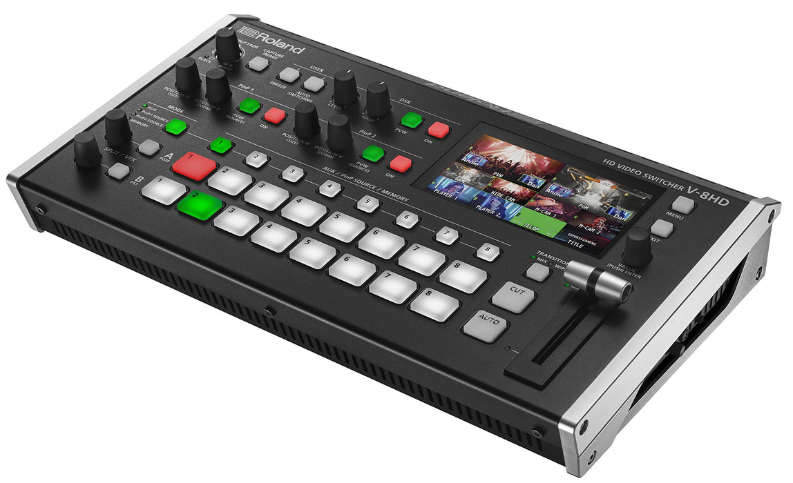 Roland V-8HD HD Video Switcher 8-Channel Pro 8 HDMI inputs, 3 outputs, 4 buses_3