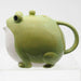 Teapot & teacup tea frog Parent and child San Art Green 600ml NEW from Japan_2