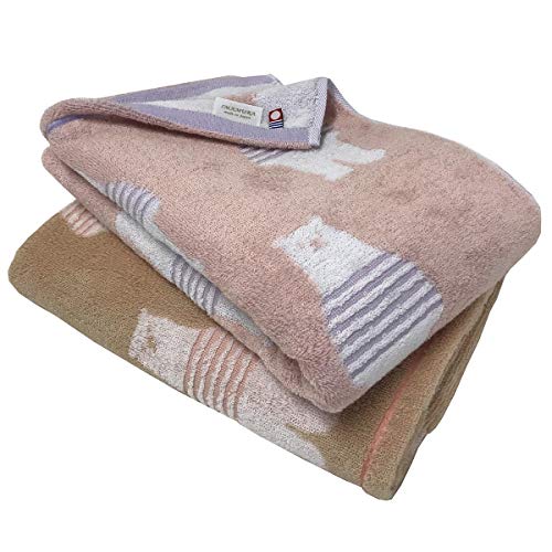 Imabari Towel Certification Border Bear Bath Towel 2 sheets set 60x120cm NEW_1