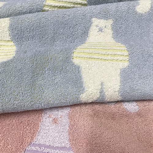 Imabari Towel Certification Border Bear Bath Towel 2 sheets set 60x120cm NEW_3