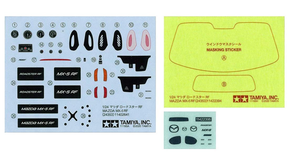 TAMIYA 1/24 Sport Car Series No.353 Mazda roadster MX-5 RF Model kit 24353-000_8