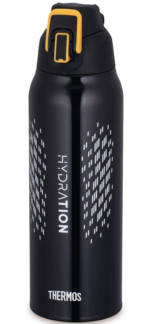 Thermos Water Bottle Vacuum Insulated SportsBottle 1L Black Orange FHT-1001FBKOR_2