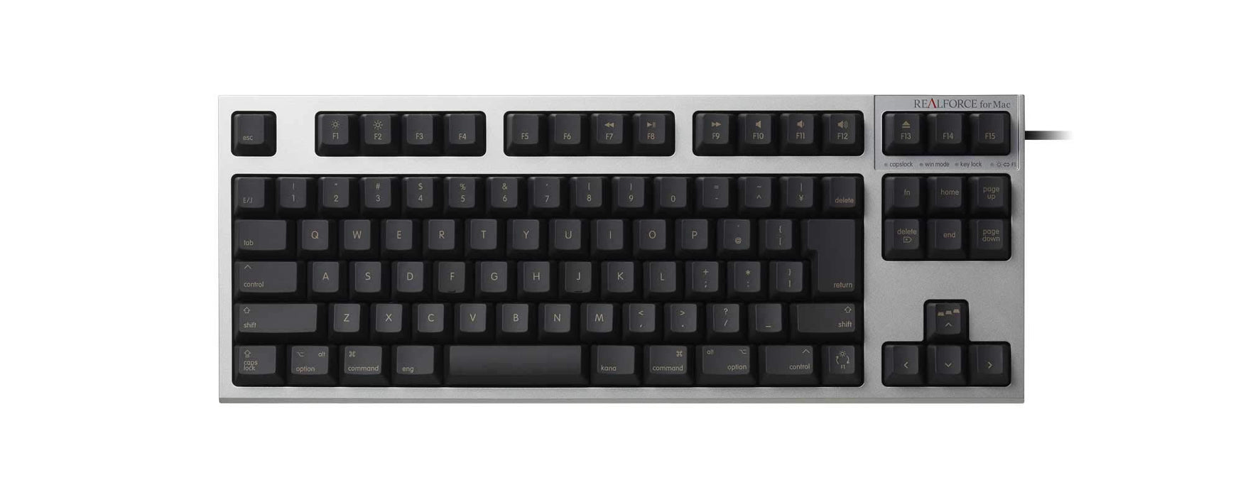 Topre REALFORCE TKL SA English Quiet Numkeyless Keyboard Wired Silver/White NEW_1