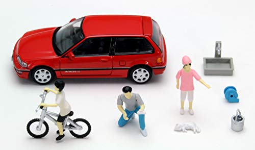 Tomica Diocolle 02a 1/64 CAR WASH 02a HONDA CIVIC 25XT 1989 Red 290186 NEW_8