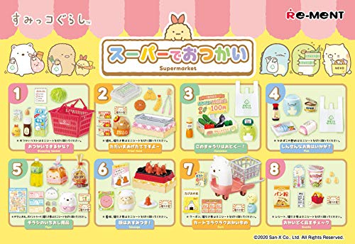 Re-Ment Sumikko Gurashi Shopping at Supermarket 8 pieces Complete BOX NEW_2