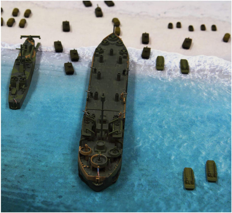 Pit-Road 1/700 SPS Series WWII Iojima landing scene paper-based x2 Kit SPS04 NEW_6