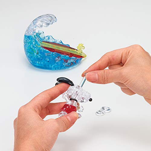 Beverly 3D Crystal Puzzle Snoopy Surfing 40 Pieces NEW from Japan_5
