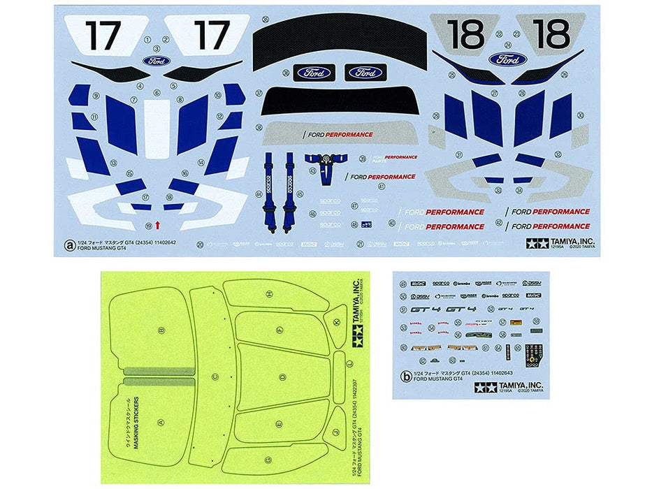 Tamiya 1/24 Sports Car Series No.354 Ford Mustang GT4 Plastic Model Kit 24354_5