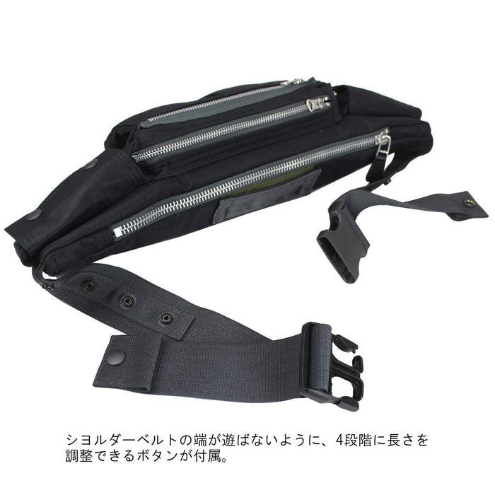 Yoshida Bag PORTER FLYING ACE KIDNEY BAG Black 863-17935 Made in JAPAN Nylon NEW_3