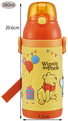 stainless children water bottle 380ml straw drinking 3D Winnie the Pooh SSPV4_5