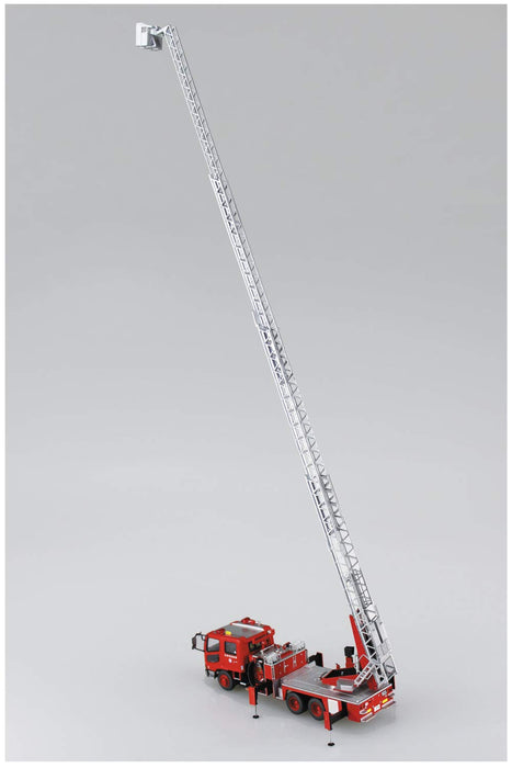 AOSHIMA Working Vehicle No.3 1/72 Fire Engine with Ladder Plastic Model Kit NEW_4