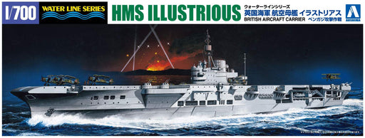 AOSHIMA 1/700 Waterline Series Ltd. Royal Navy Aircraft Carrier Illustrious kit_1