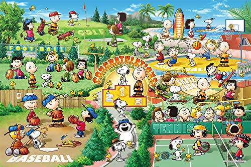 EPOCH Snoopy PEANUTS Jigsaw puzzle 1000 pieces 12-510s Let's play sports NEW_1