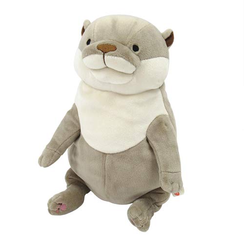 Shinada Global Mochi-KawaUso Otter Gray M Plush Doll L14xW14xD22cm ‎MOKW-0230G_1