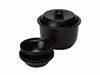 Snow Peak Donabezen black pot, lid, bowl, plate set CS-580 NEW from Japan_2
