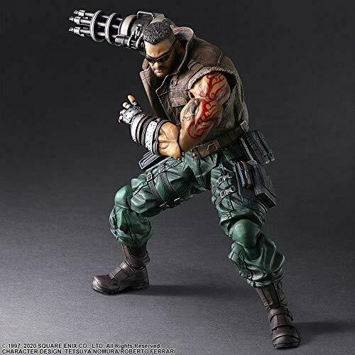 Final Fantasy VII Remake Play Arts Kai Barret Wallace Version 2 Figure NEW_3